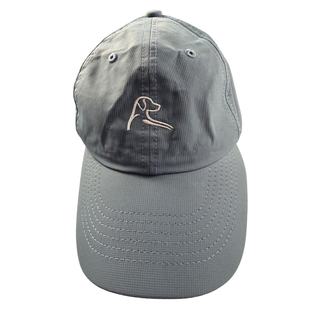Rhoback Gray Performance Ripstop Adjustable Golf Cap Rhodesian Ridgeback Logo